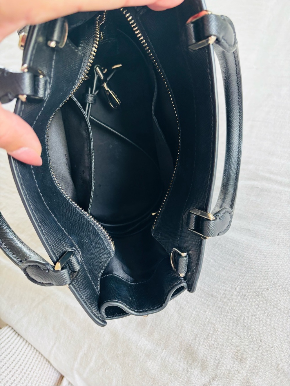 Kate Spade  New York Staci Black Structured Mini Satchel w/ crossbody strap - Picture 3 of 7